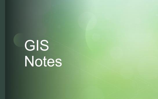 GIS notes training