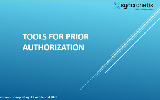 Prior Authorization Back Office Tools