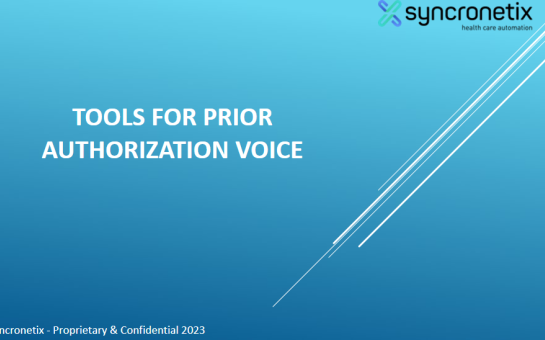 Prior Authorization Voice Tools