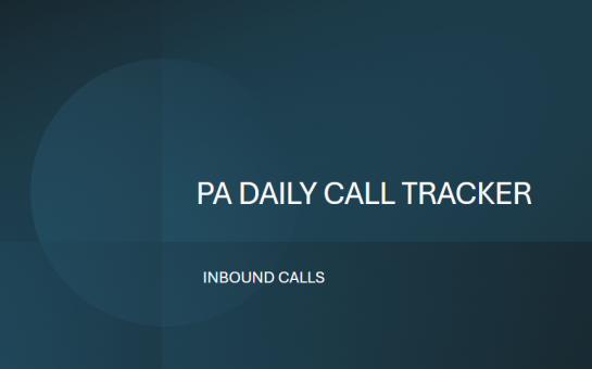 PA Daily Call Tracker